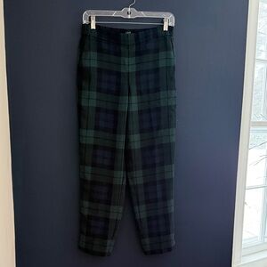J.Crew Plaid Jamie Pant – Green Navy Tartan – Size 6
